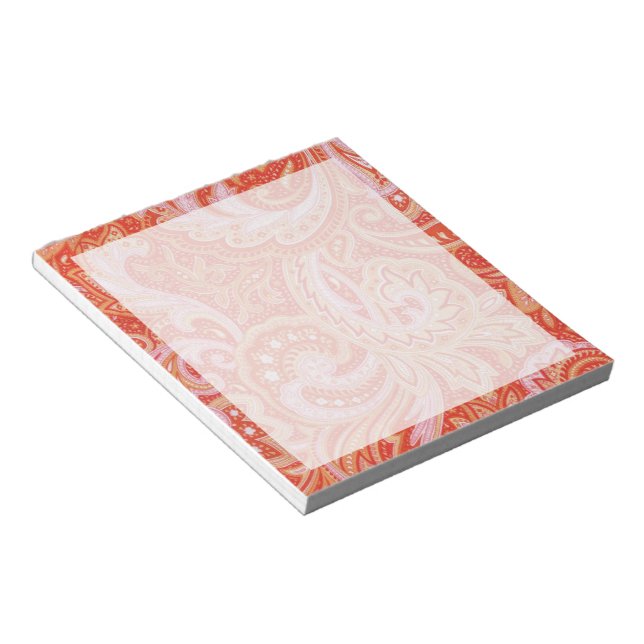 Bloc-note Orange Paisley (Incliné)