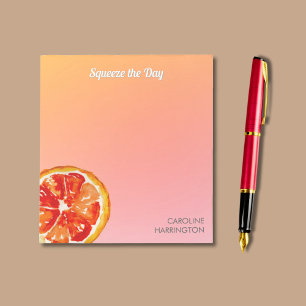 Bloc-note Orange Squeeze Day Cute Inspirational Citrus
