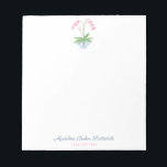 Bloc-note Orchidée rose Classique Dames En Planteur Jar Ging<br><div class="desc">Voici notre joli bloc-notes orné d'une orchidée rose peinte à la main dans une planteur classique de style pot de gingembre bleu et blanc. Faites-vous plaisir avec ce design d'inspiration botanique qui allie élégance intemporelle et beauté naturelle. Idéal pour faire un jogging autour de pensées, de croquis ou de rappels...</div>