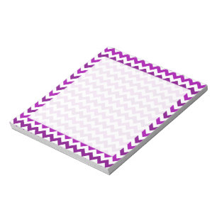 Bloc-note Orchidée violet Chevron blanc
