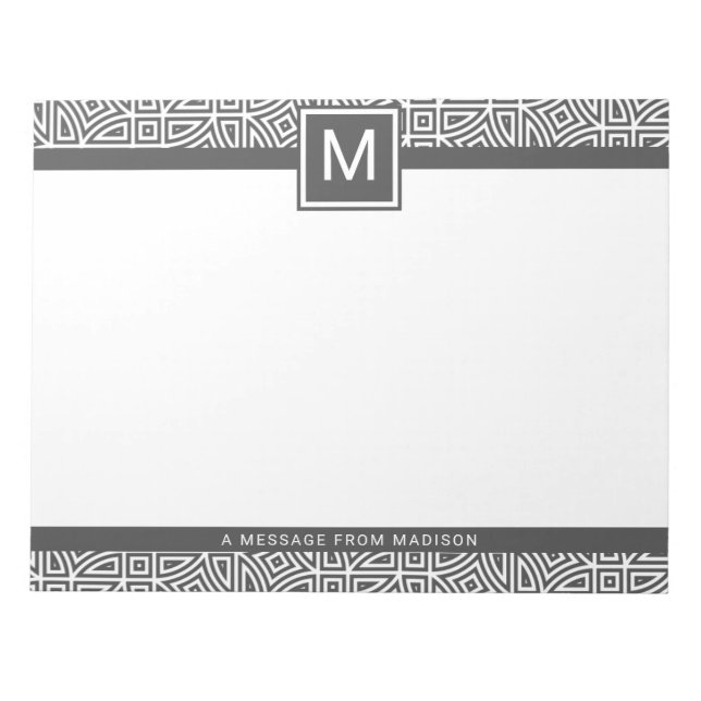 Bloc-note Ordinateurs portables Motifs Abstraits monogrammes (Devant)