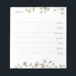 Bloc-note Organisateur et planificateur hebdomadaire - Pré F<br><div class="desc">Organisateur et planificateur hebdomadaire - pré Fleur sauvage</div>