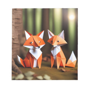 Bloc-note Origami Art - Duo de nature sauvage : Renards