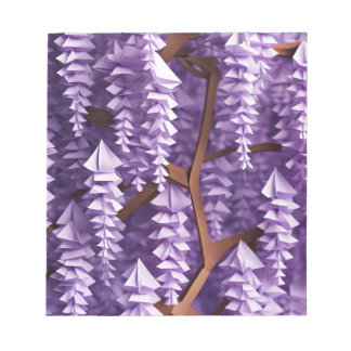 Bloc-note Origami Art - Elégance en cascade : La Wisteria