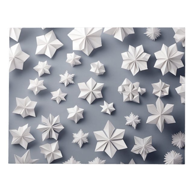 Bloc-note Origami Art - Elégance Gelée : Éblouissants Snowfl (Devant)