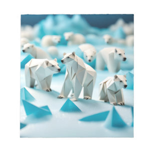Bloc-note Origami Art-Icy Innocence : Bébé Joueur Ours Polai