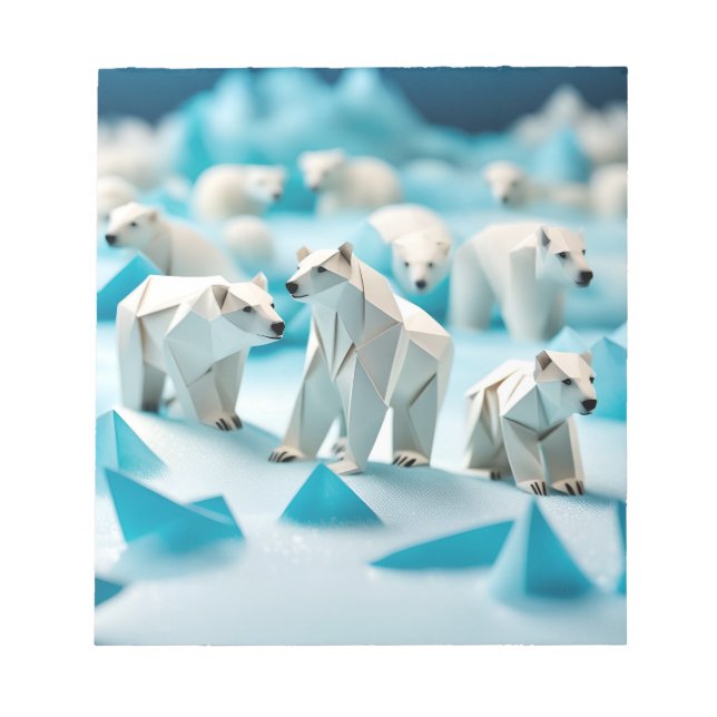 Bloc-note Origami Art-Icy Innocence : Bébé Joueur Ours Polai (Devant)