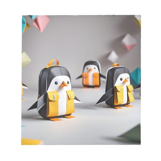 Bloc-note Origami Art - Pingouins adorables pour bébés dans  (Devant)