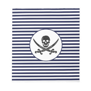 Bloc-note Os navals de crâne et de croix de pirate