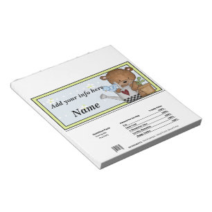 Bloc-note Ours Anniversaire Douche Candy Bar Wrapper Party F
