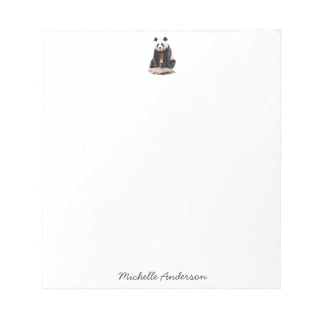 Bloc-note Ours Panda Mignon Branché Personnalisé  (Devant)