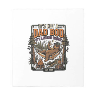 Bloc-note Ours Papa drôle de corps de camping Figure de père