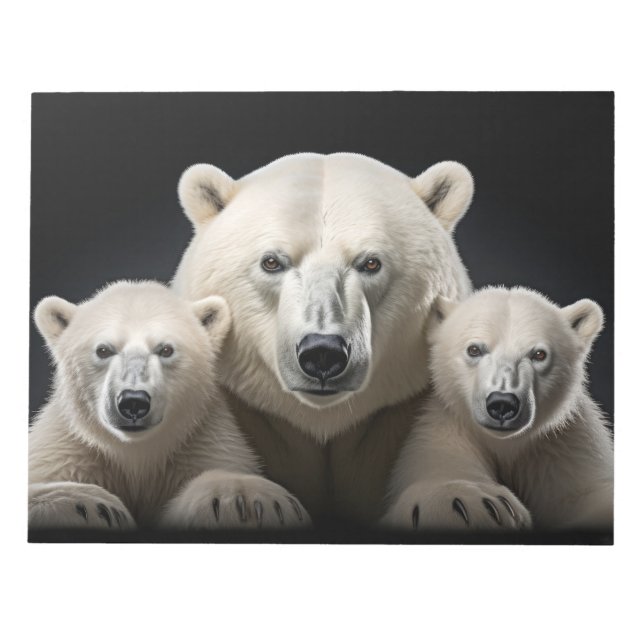 Bloc-note Ours polaire Portrait animal sauvage Puissance de  (Devant)