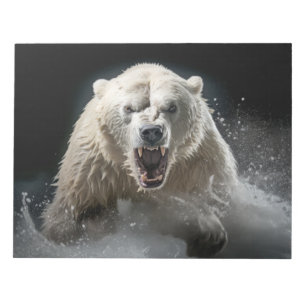 Bloc-note Ours polaire Portrait animal sauvage Puissance de 