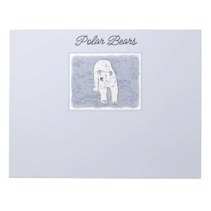 Bloc-note Ours polaire sur la peinture sur glace - Art origi