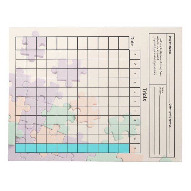 Bloc-note Outil SpEd essentiel : Feuille de données vierge ( (Devant)