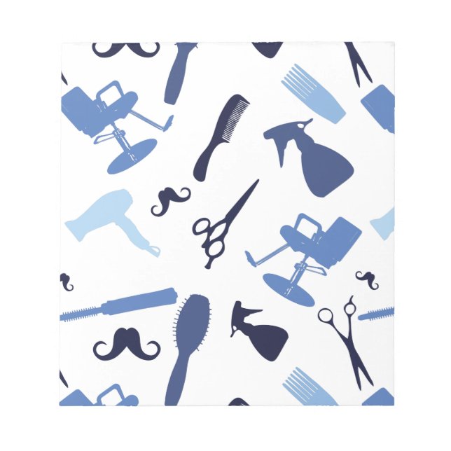 Bloc-note Outils de coiffeur motif (Devant)