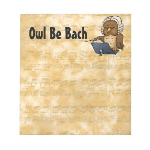 Bloc-note Owl Be Bach