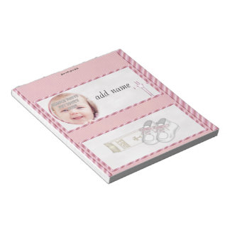 Bloc-note Pack de Baptême rose Barre de sucrerie Favoriser l