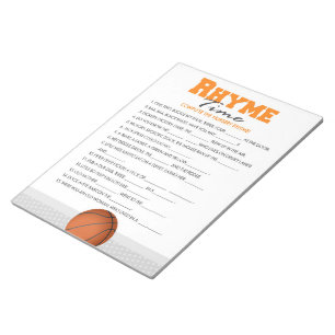 Bloc-note Pack de jeu Baby shower de basket-ball Nurserme Rh