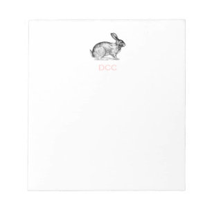 Bloc-note Pad de note lapin monogramme lapin