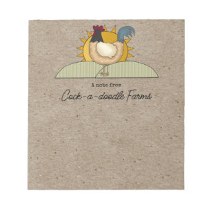 Bloc-note Pad de note rustique de ferme Kraft