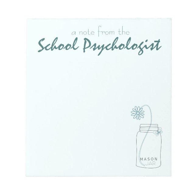 Bloc-note Pad de notes pour psychologue scolaire (petit) (Devant)