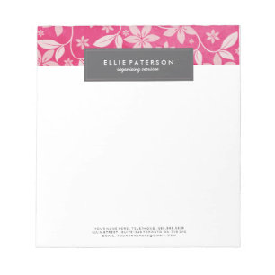 Bloc-note Pad floral personnalisable