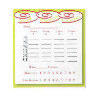 pad score bunco - joie, paix, amour