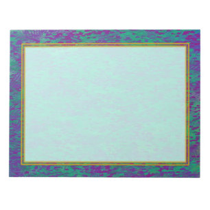 Bloc-note Pad Turquoise à gros billets non alignés