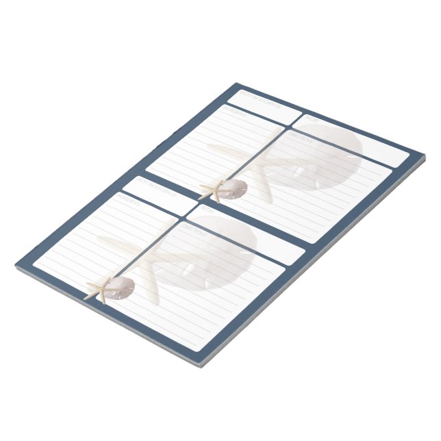 Bloc-note Page de recette Dollar de sable et Starfish Deux 5 (Incliné)