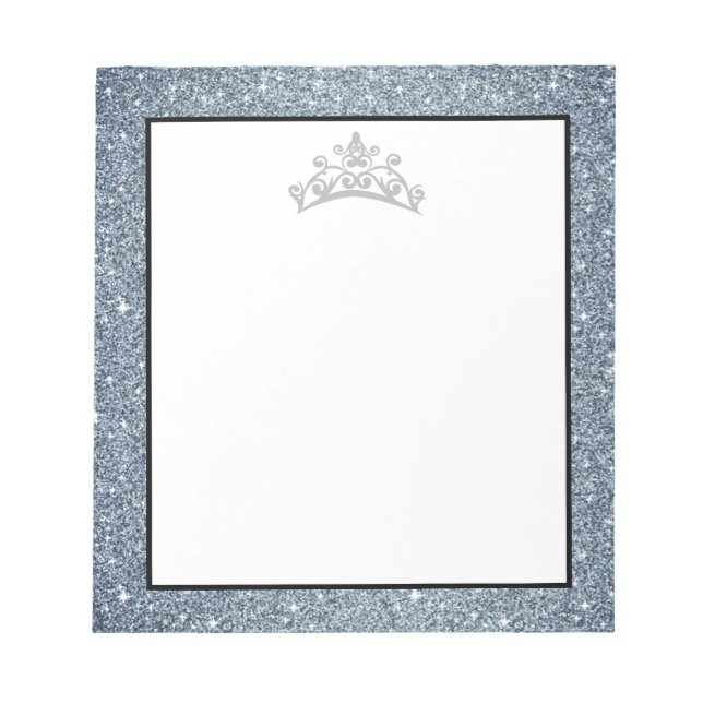 Bloc-note Pageant Tiara Parties scintillant bleu couronne Bl (Devant)