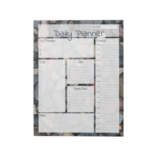 Bloc-note Pages du planificateur quotidien River Rock