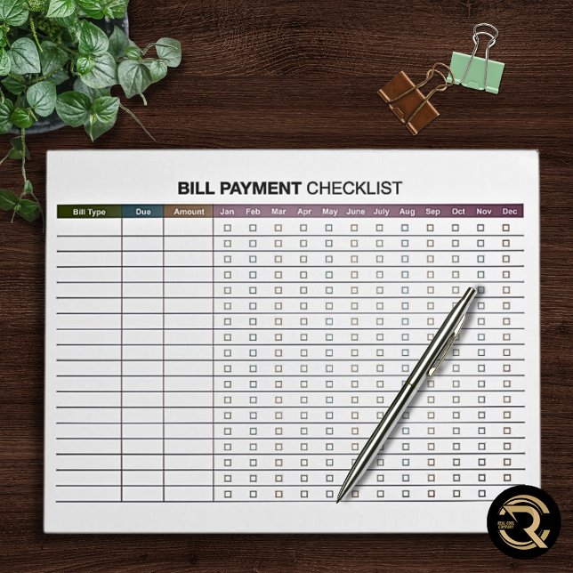 Bloc-note Paiement minimal de la facture (Créateur téléchargé)