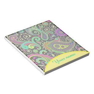 Bloc-note Paisley lumineux personnalisé