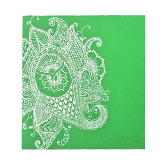 Bloc-note Paisley vert
