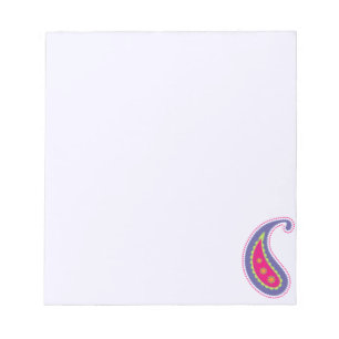 Bloc-note Paisley violet rose