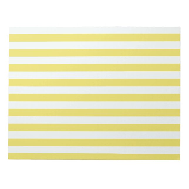 Bloc-note Pale Gold et White Stripes par Shirley Taylor (Devant)
