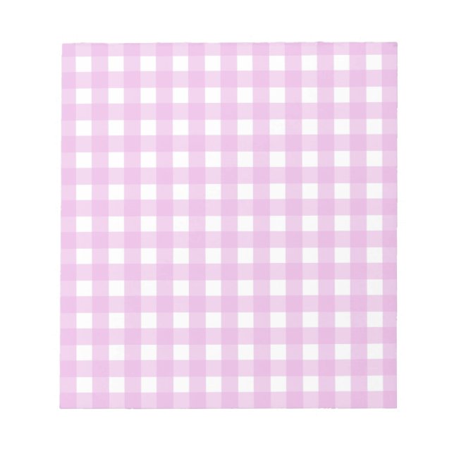 Bloc-note Pale pink gingham (Devant)