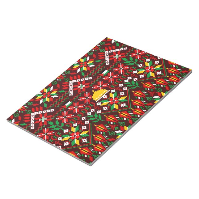 Bloc-note Palestine Tatreez Broderie traditionnelle (Incliné)