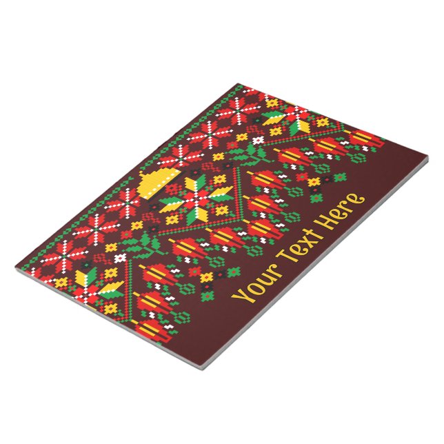 Bloc-note Palestine Tatreez Broderie traditionnelle (Incliné)