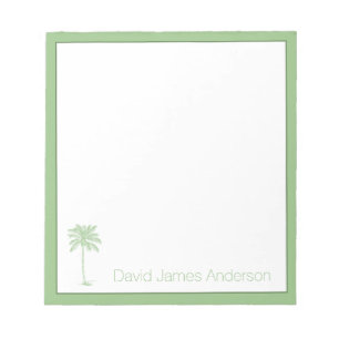 Bloc-note Palmetto Arbre Vert et Blanc Personnalisé