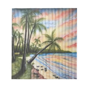 BLOC-NOTE PALMIERS TROPICAUX AVEUGLES DE PLAGE