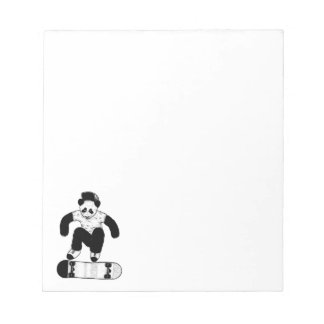 Bloc-note Panda en skateboard