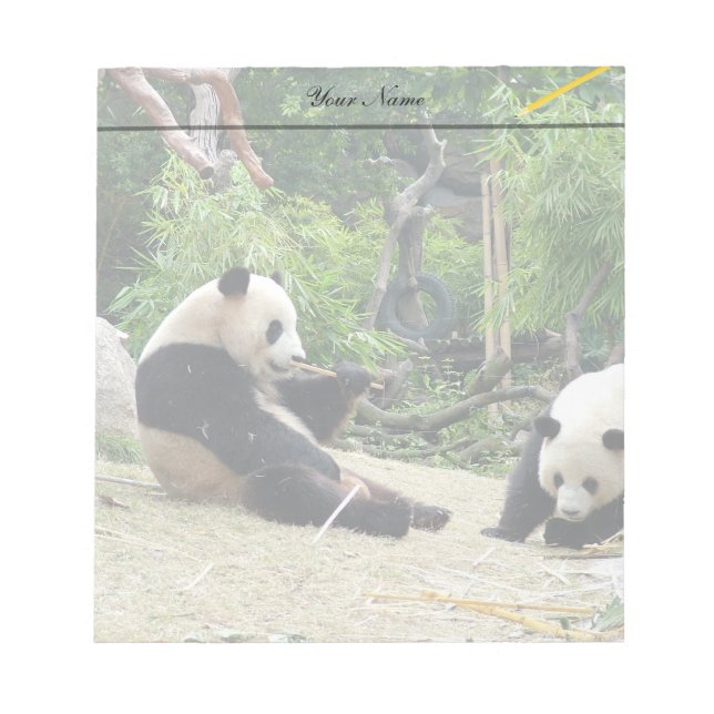 Bloc-note pandas géants (Devant)