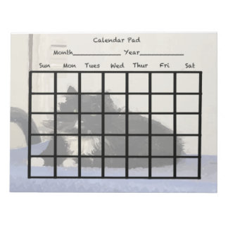Bloc-note Panier Calendrier Cat
