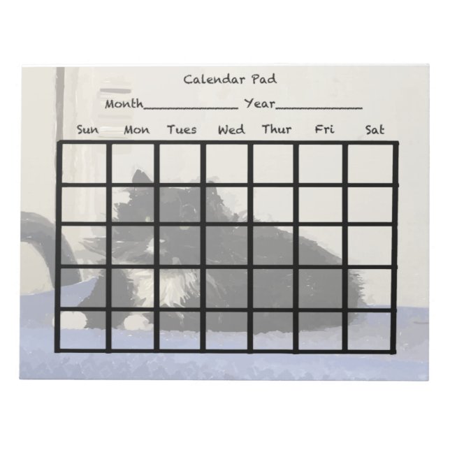 Bloc-note Panier Calendrier Cat (Devant)