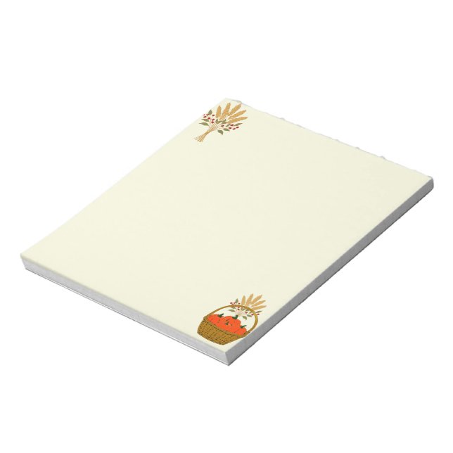 Bloc-note 📝Panier de Citrouilles et Blé d'Automne (Tourné)