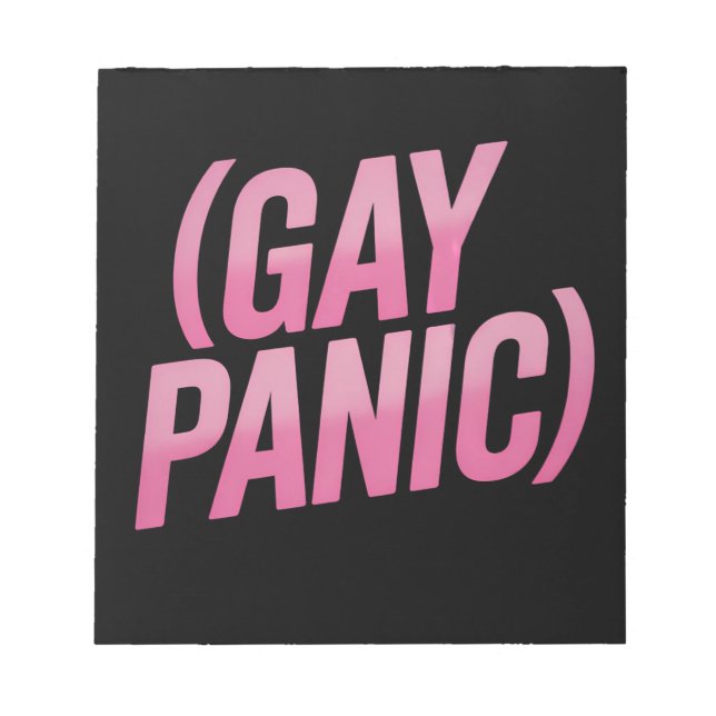 Bloc-note Panique gay protestation LGBTQ Fierté (Devant)