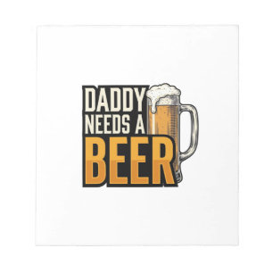 Bloc-note Papa a besoin d'une bière Vintage gravure concepti
